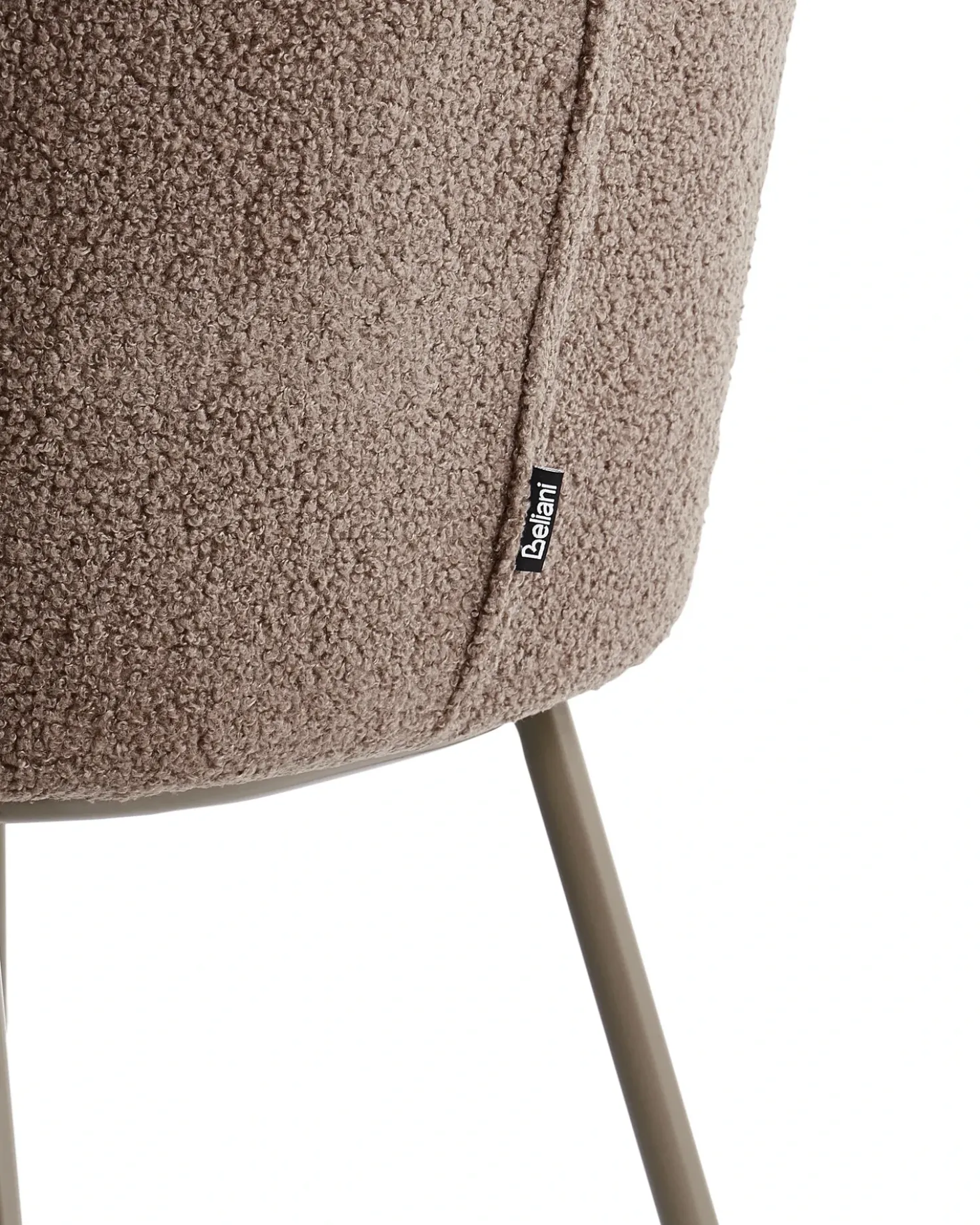 Set di 2 sedie da pranzo MINA II Bouclé Marrone chiaro