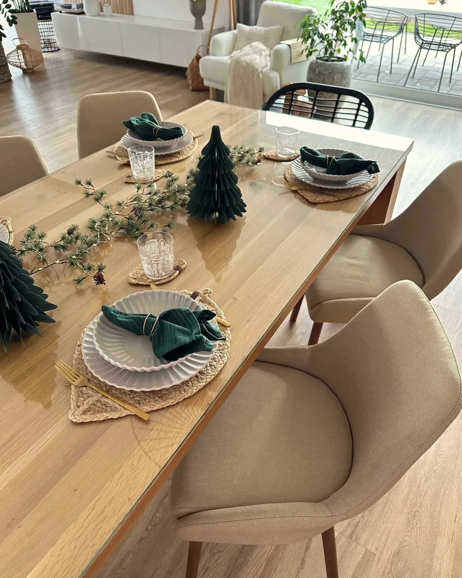 Set di 2 sedie da pranzo MELFORT Tessuto Beige sabbia