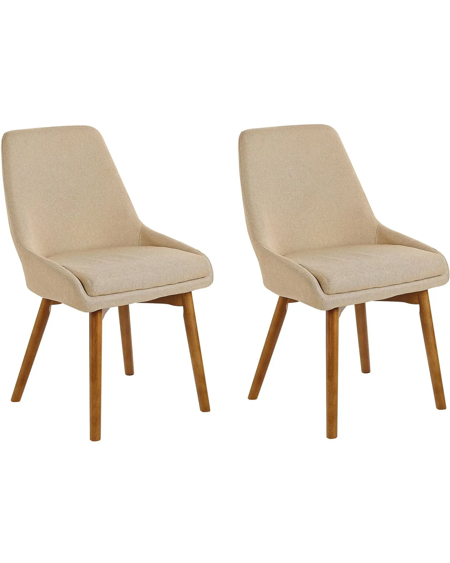 Set di 2 sedie da pranzo MELFORT Tessuto Beige sabbia