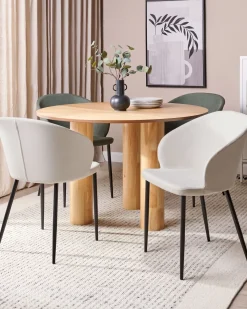 Set di 2 sedie da pranzo MASON Tessuto Beige chiaro