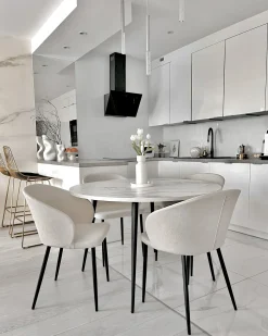 Set di 2 sedie da pranzo MASON Tessuto Beige chiaro