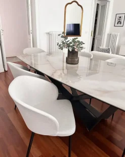 Set di 2 sedie da pranzo MASON Tessuto Beige chiaro