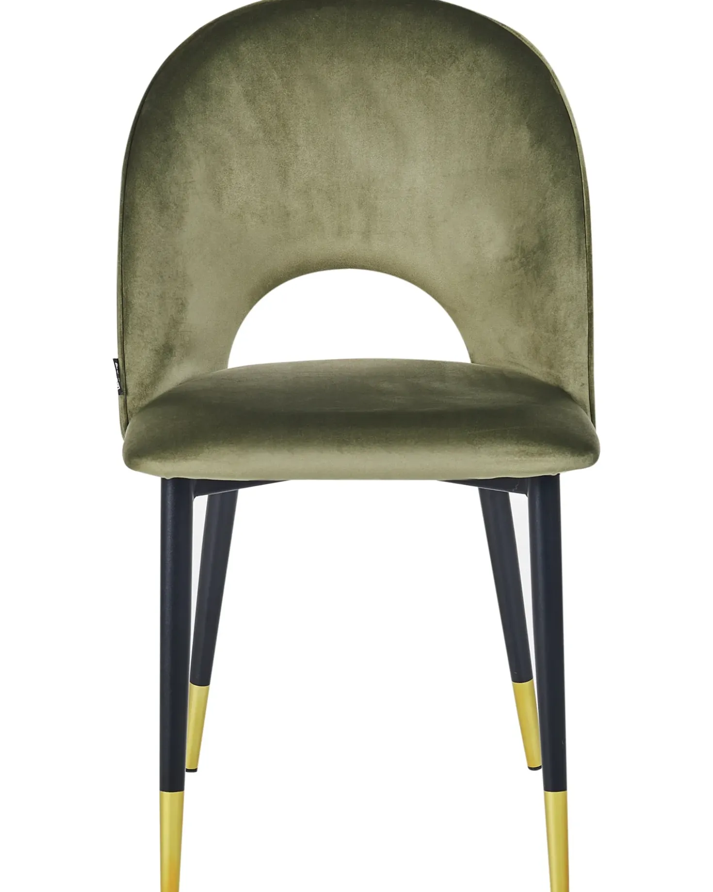 Set di 2 sedie da pranzo MAGALIA Velluto Verde oliva