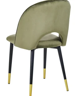 Set di 2 sedie da pranzo MAGALIA Velluto Verde oliva