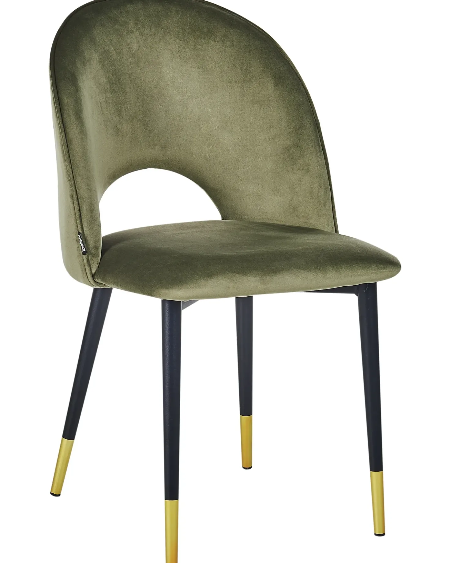Set di 2 sedie da pranzo MAGALIA Velluto Verde oliva