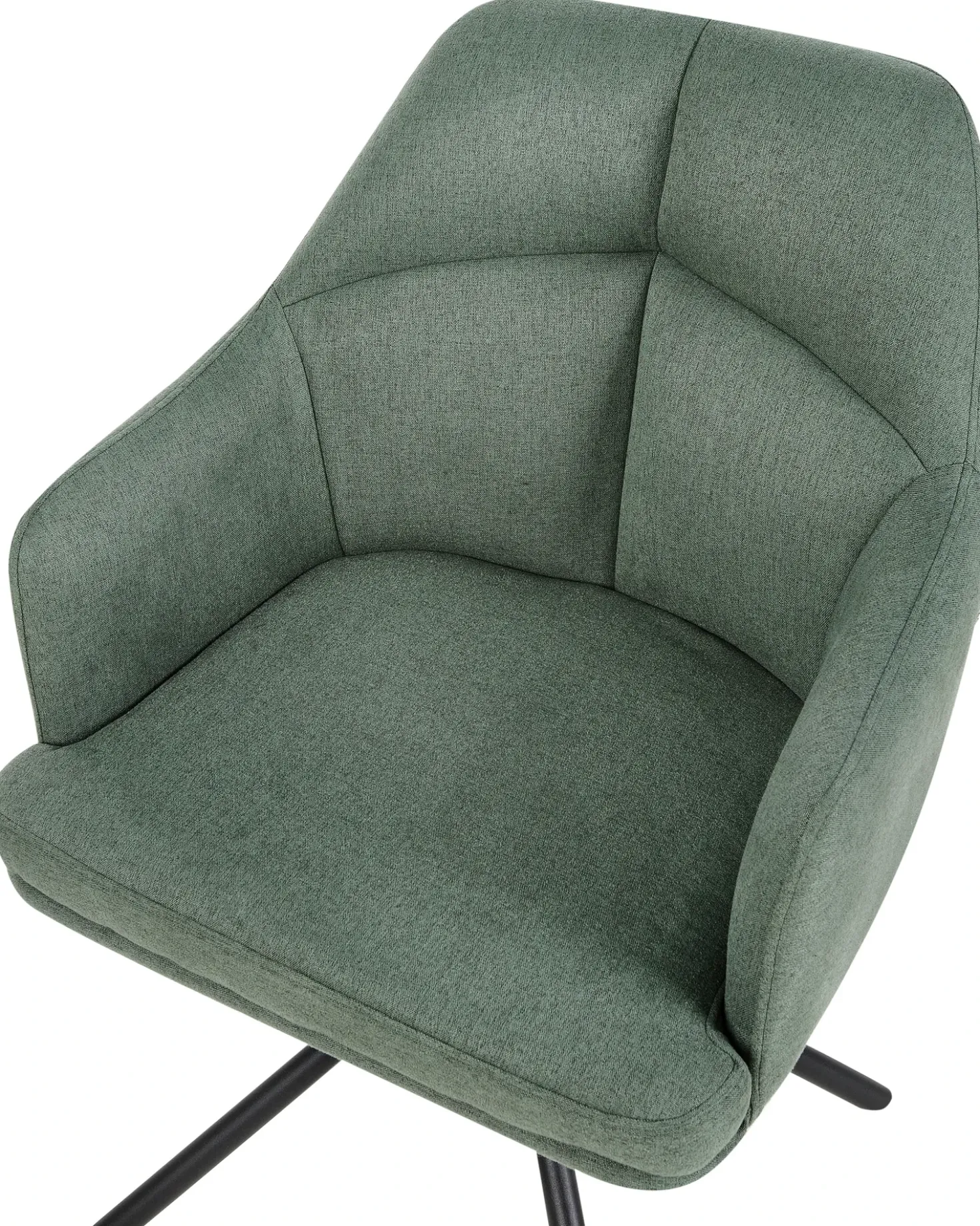 Set di 2 sedie da pranzo MIRA Tessuto Verde