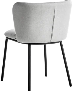 Set di 2 sedie da pranzo MINA Tessuto Grigio chiaro