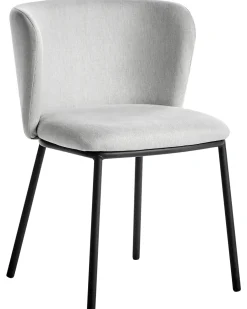 Set di 2 sedie da pranzo MINA Tessuto Grigio chiaro