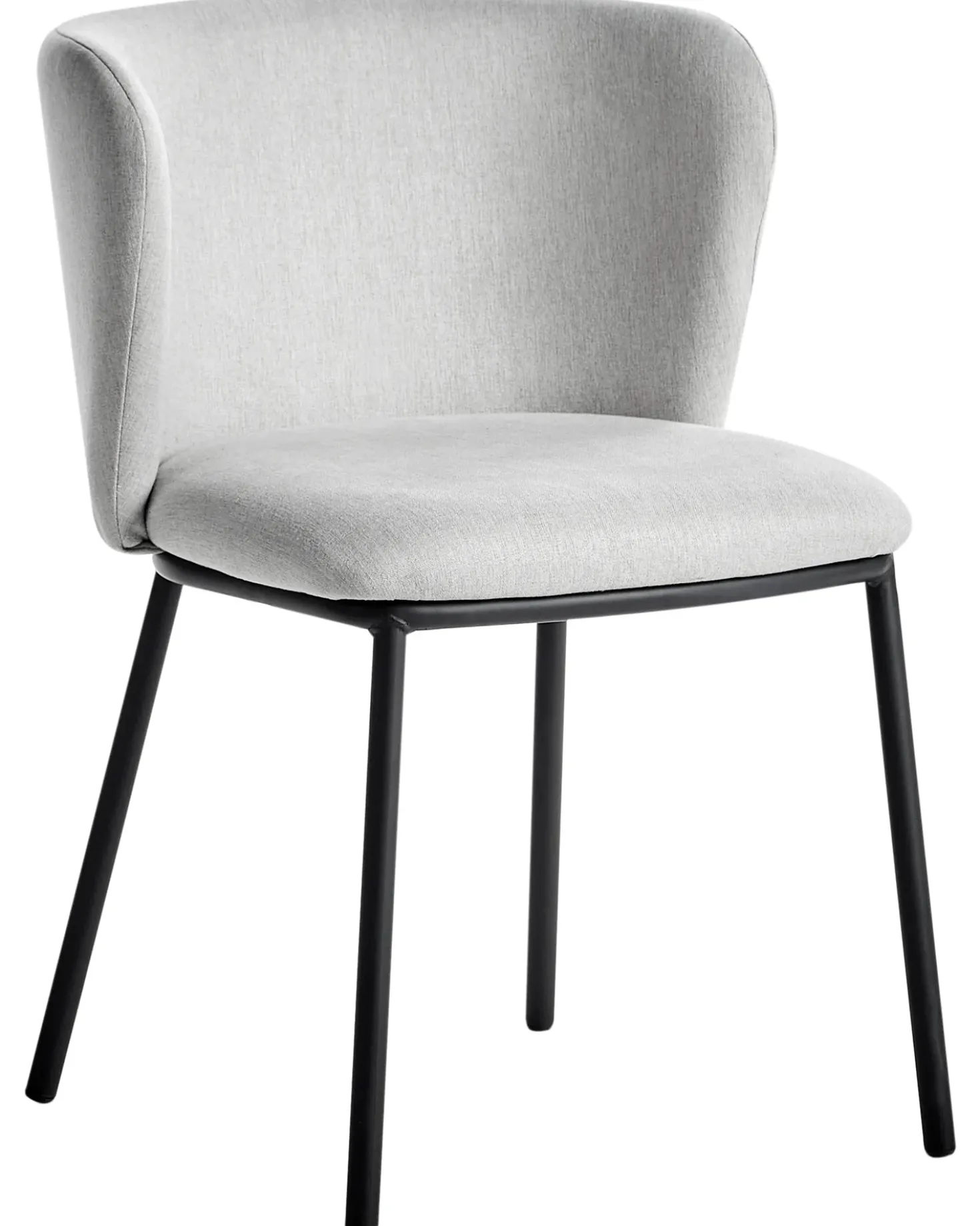 Set di 2 sedie da pranzo MINA Tessuto Grigio chiaro