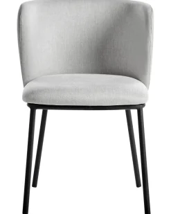 Set di 2 sedie da pranzo MINA Tessuto Grigio chiaro