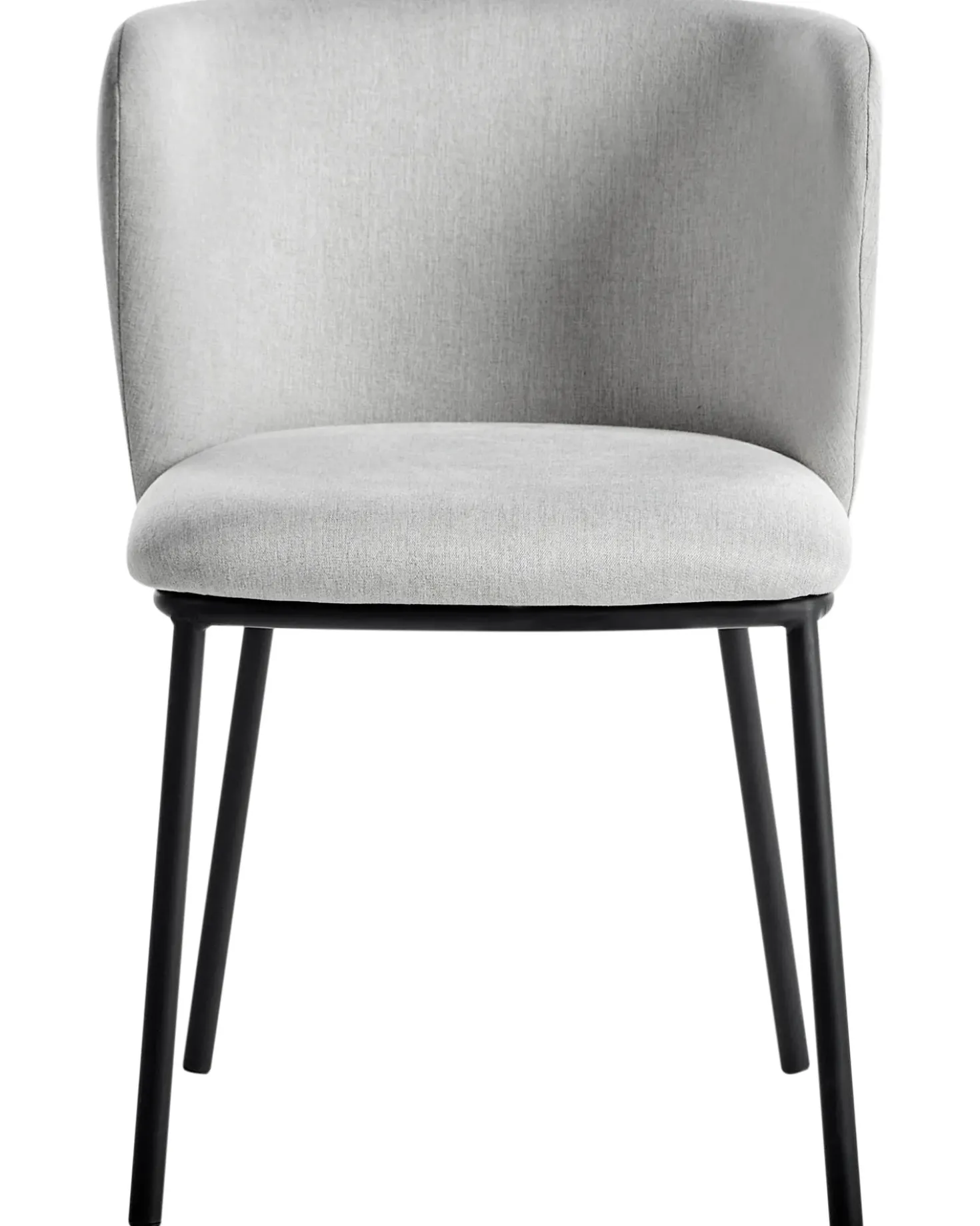 Set di 2 sedie da pranzo MINA Tessuto Grigio chiaro