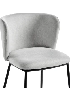 Set di 2 sedie da pranzo MINA Tessuto Grigio chiaro