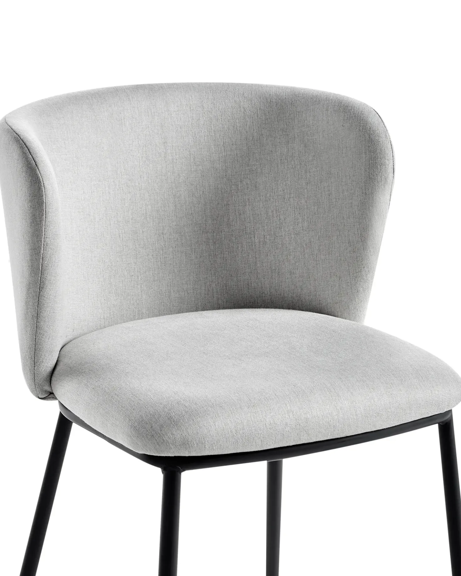 Set di 2 sedie da pranzo MINA Tessuto Grigio chiaro