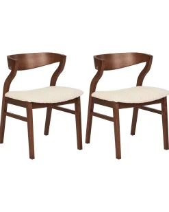 Set di 2 sedie da pranzo MAROA Legno Beige chiaro