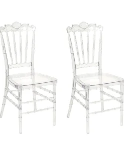 Set di 2 sedie da pranzo MENDON Trasparente