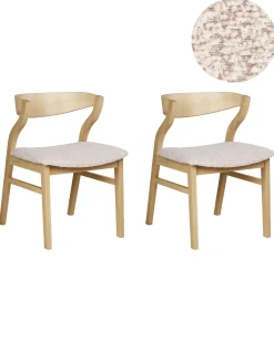 Set di 2 sedie da pranzo MAROA Legno Beige chiaro