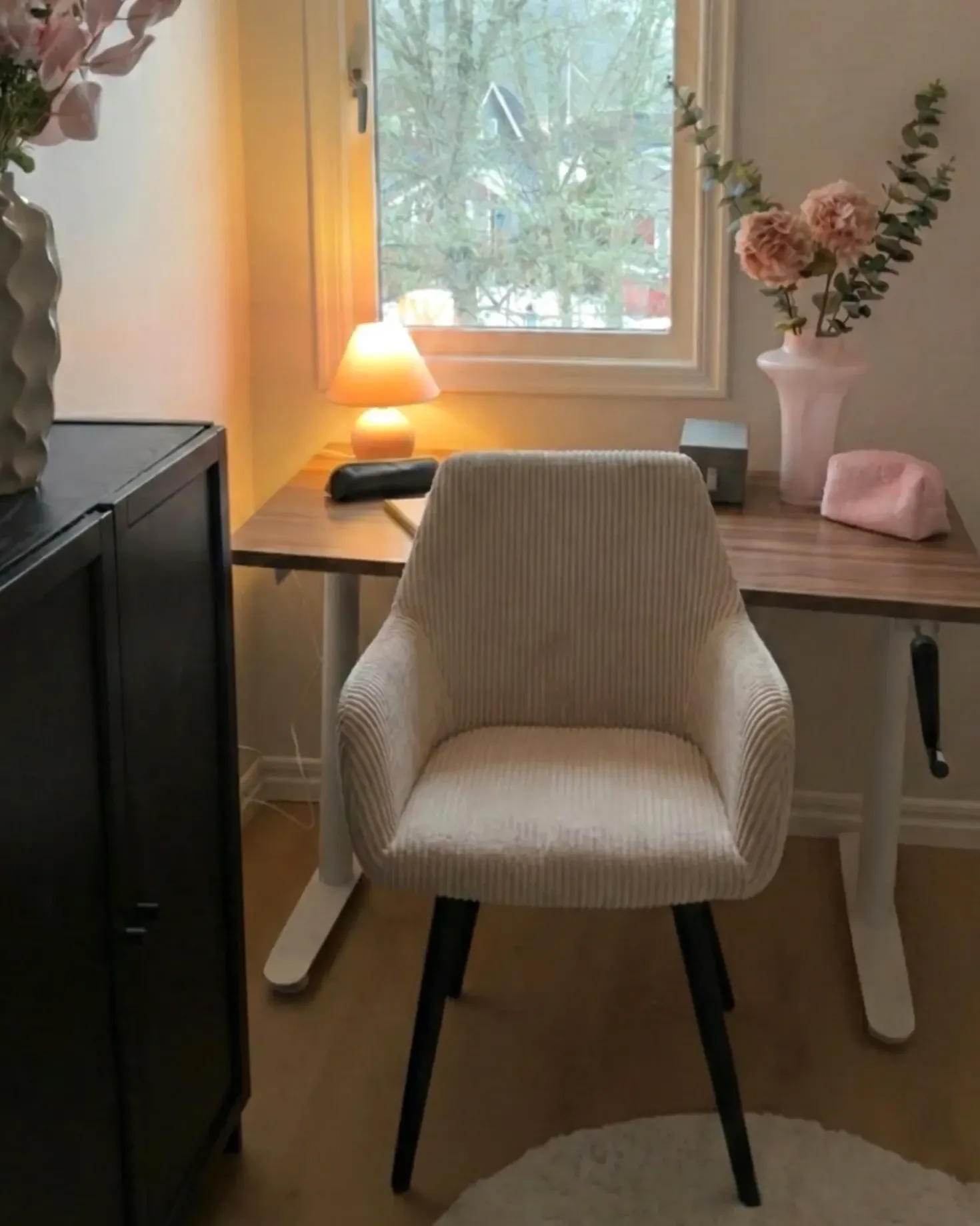 Set di 2 sedie da pranzo MORI Velluto a coste Beige
