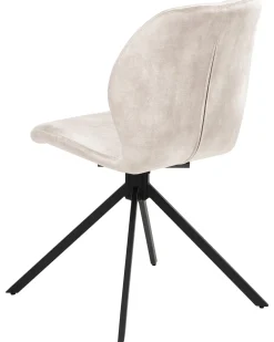 Set di 4 sedie da pranzo MORRISON Velluto Beige chiaro