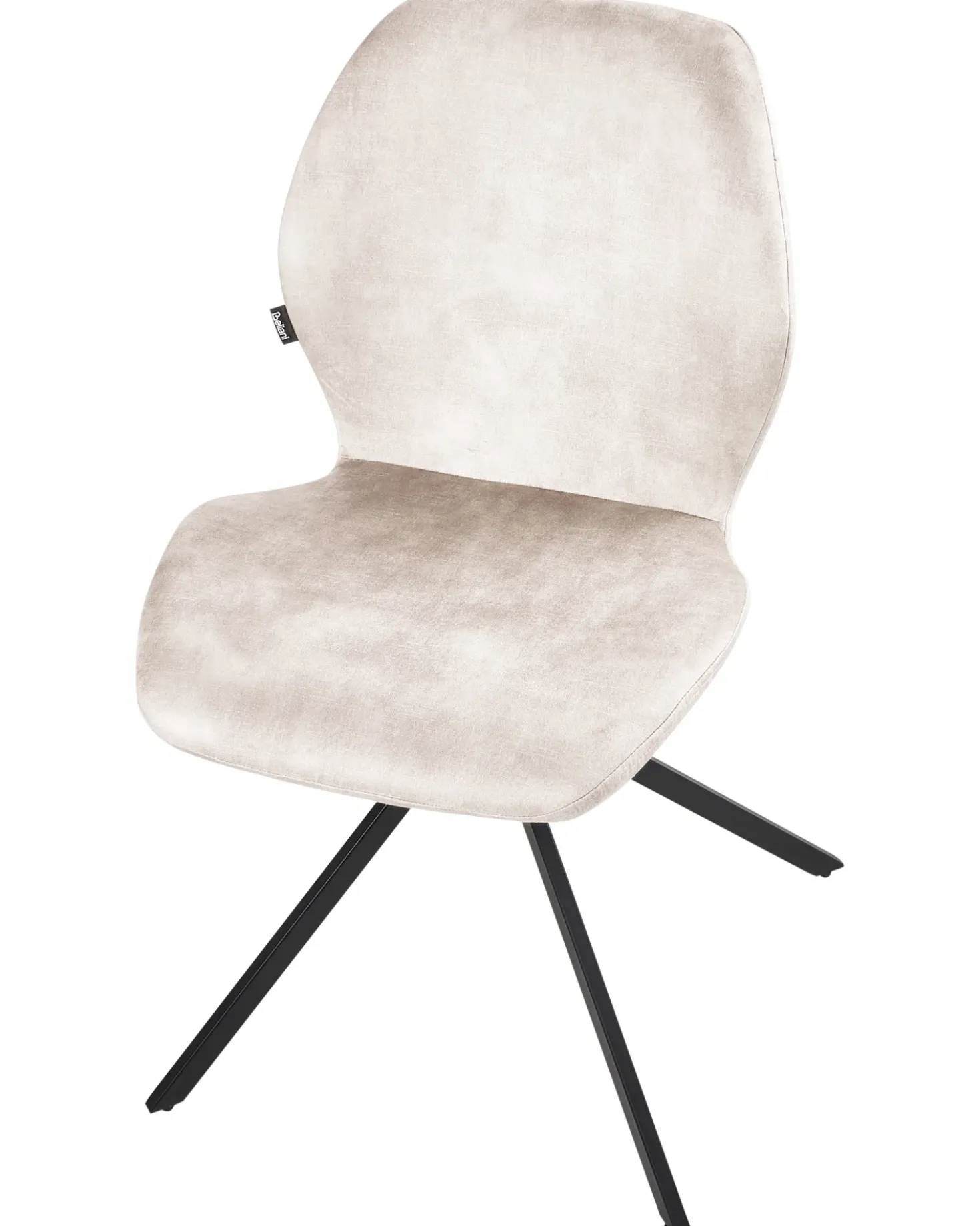 Set di 4 sedie da pranzo MORRISON Velluto Beige chiaro