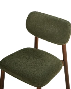 Set di 2 sedie da pranzo MILLS Bouclé Marrone/Verde