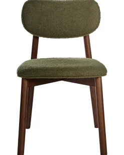 Set di 2 sedie da pranzo MILLS Bouclé Marrone/Verde