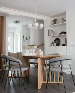 Set di 2 sedie da pranzo MARIPOSA Bouclé Grigio