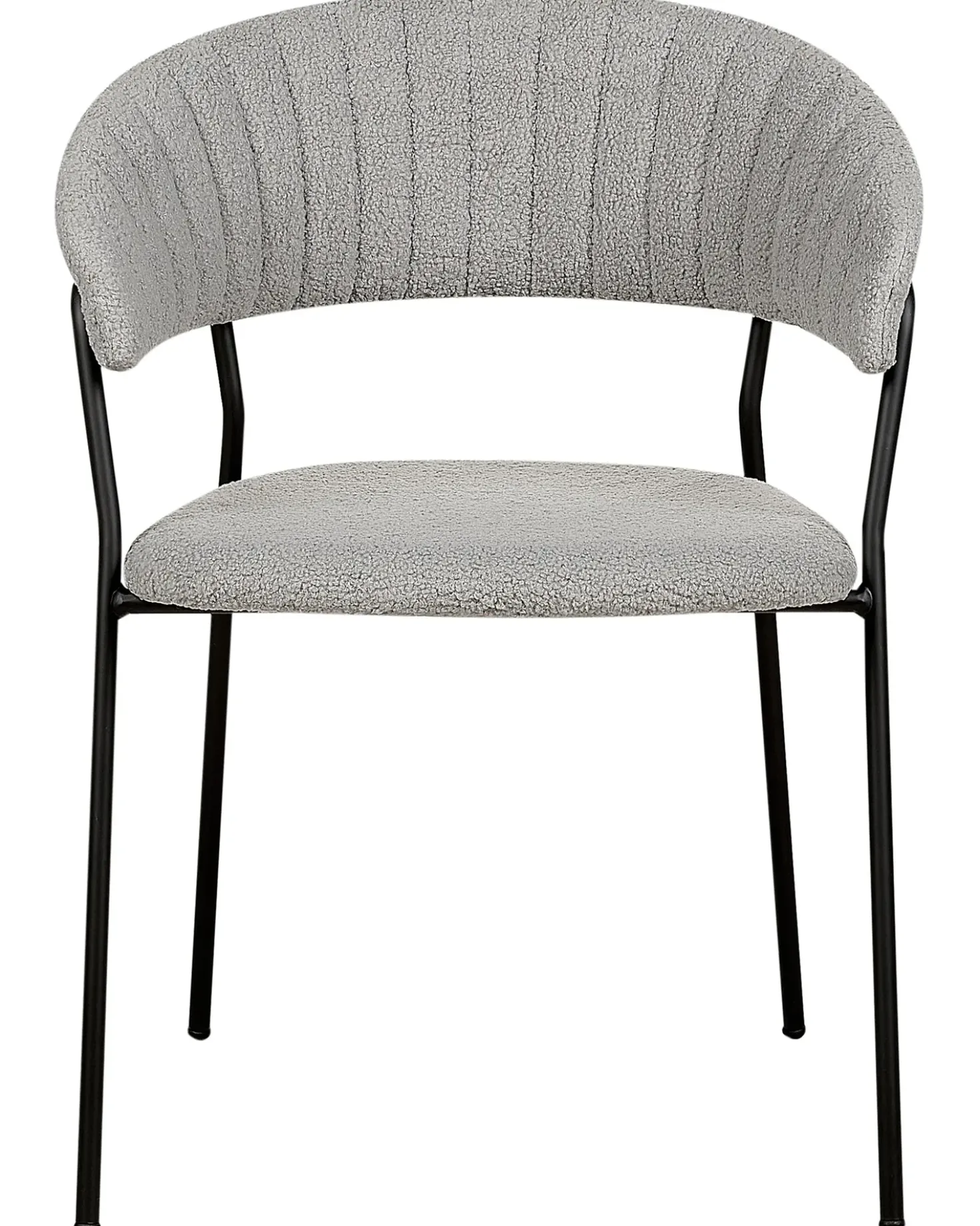 Set di 2 sedie da pranzo MARIPOSA Bouclé Grigio