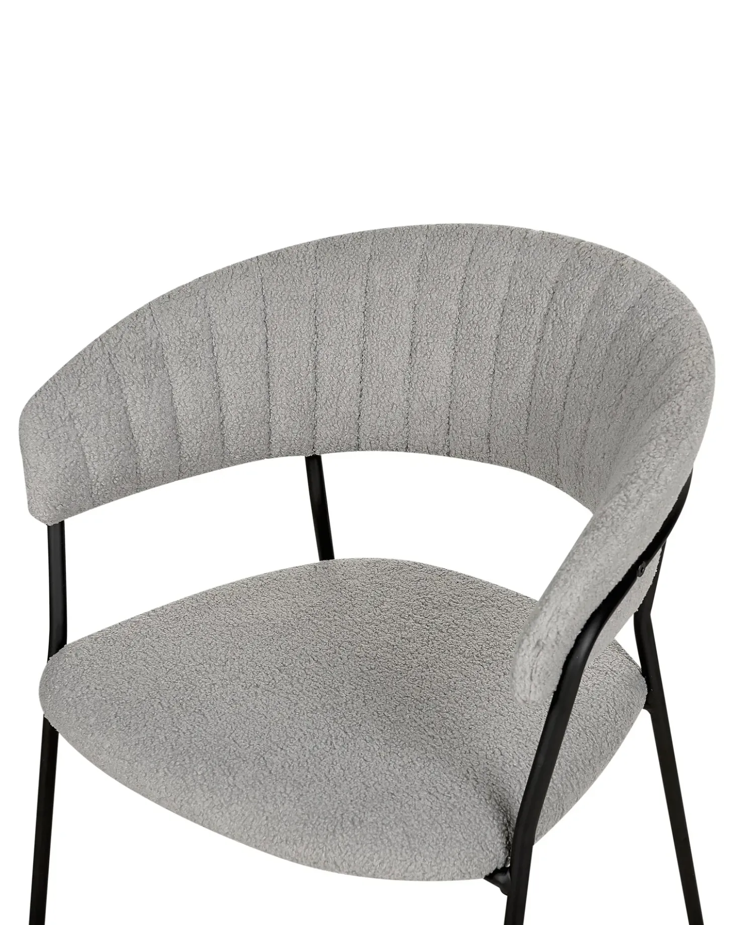 Set di 2 sedie da pranzo MARIPOSA Bouclé Grigio