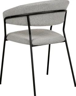 Set di 2 sedie da pranzo MARIPOSA Bouclé Grigio