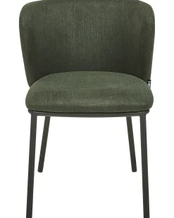 Set di 2 sedie da pranzo MINA Tessuto Verde scuro