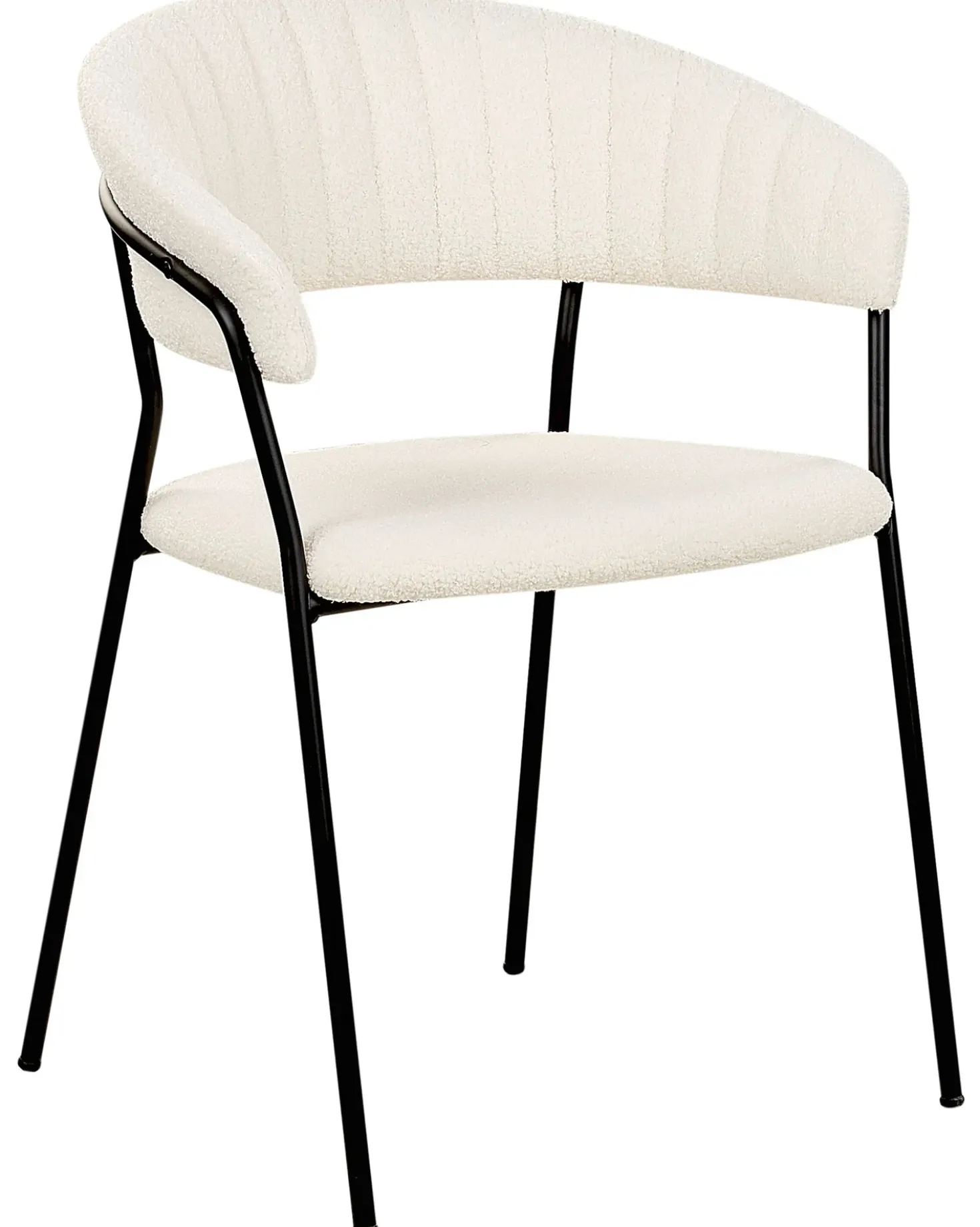 Set di 2 sedie da pranzo MARIPOSA Bouclé Bianco sporco