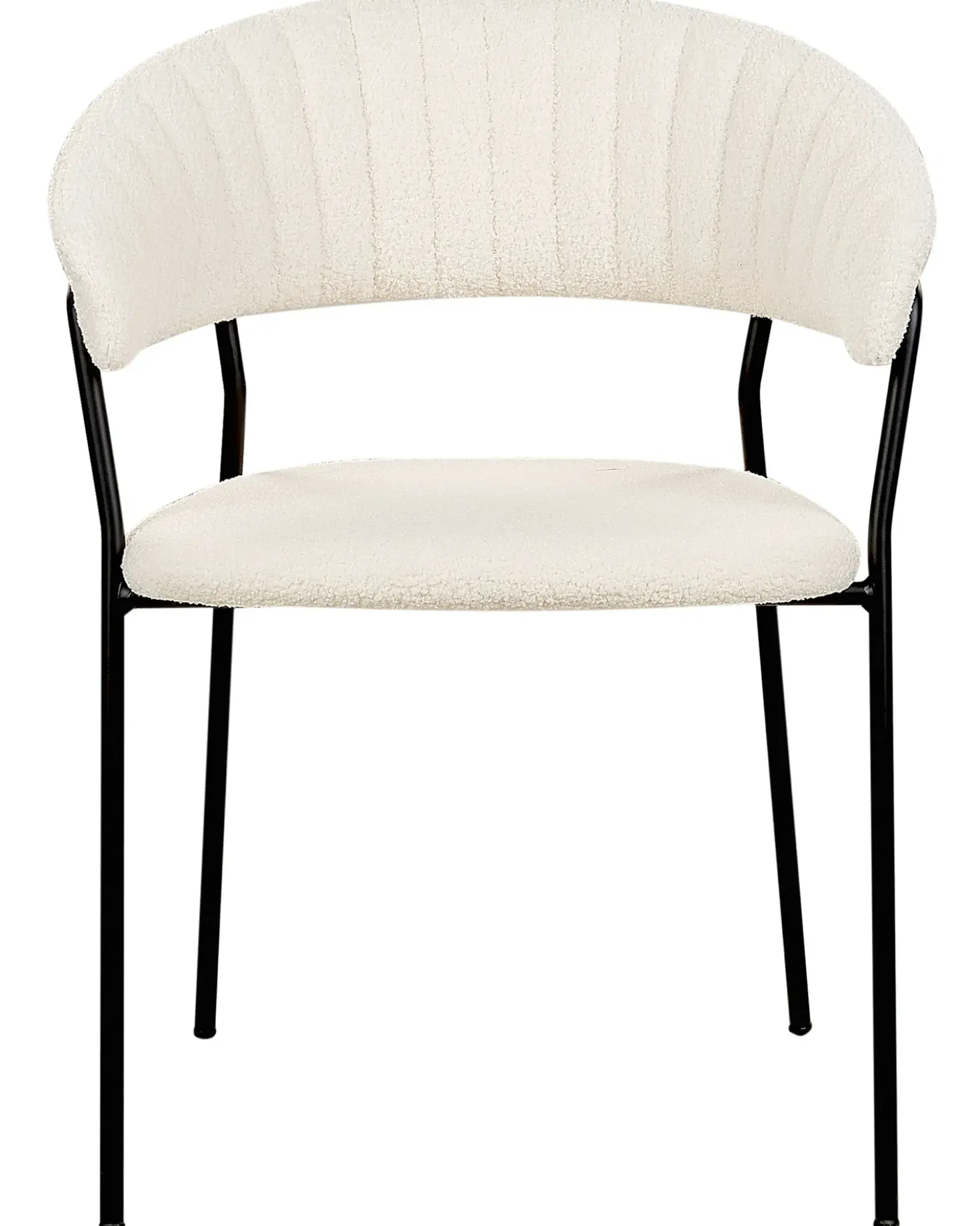 Set di 2 sedie da pranzo MARIPOSA Bouclé Bianco sporco