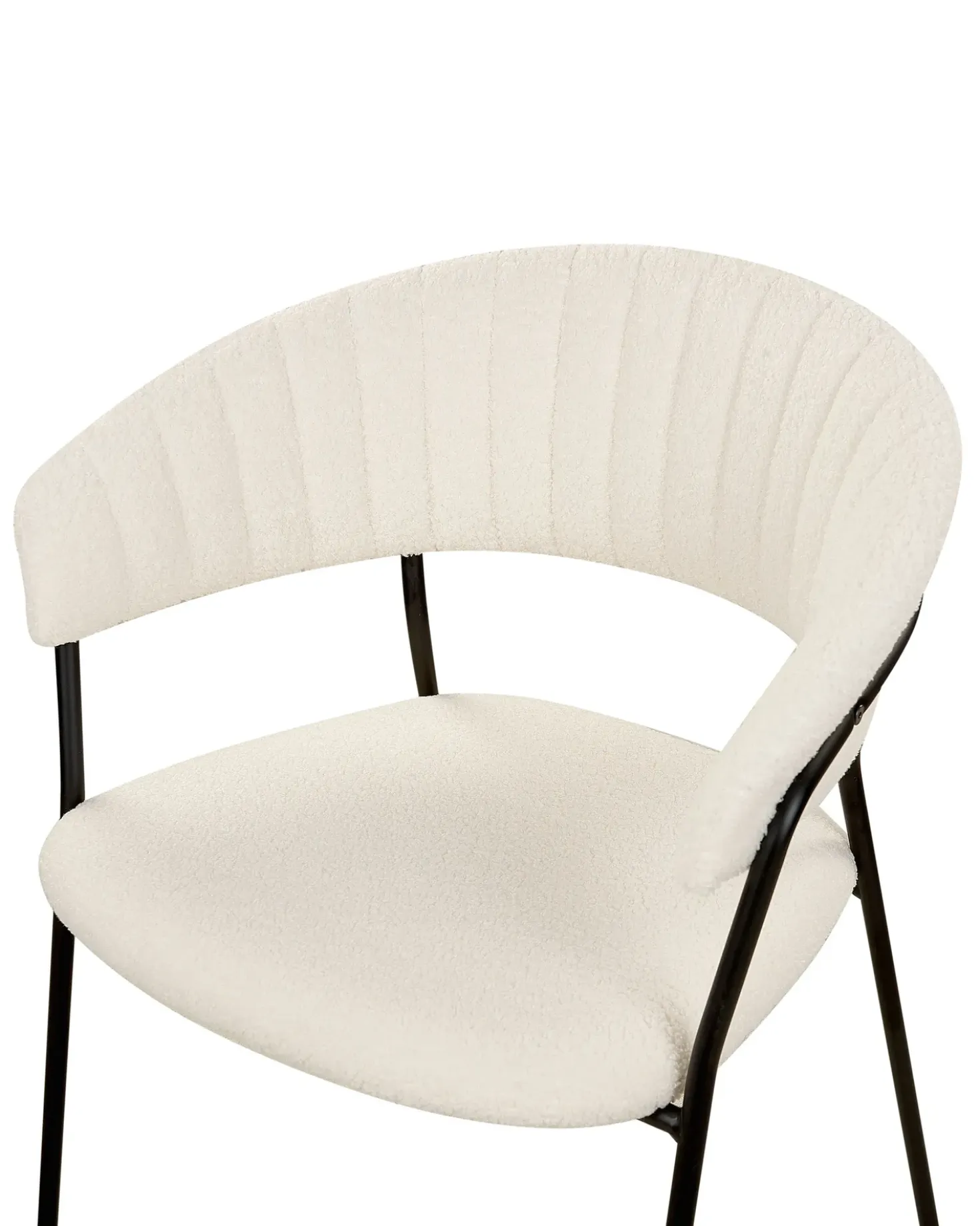 Set di 2 sedie da pranzo MARIPOSA Bouclé Bianco sporco