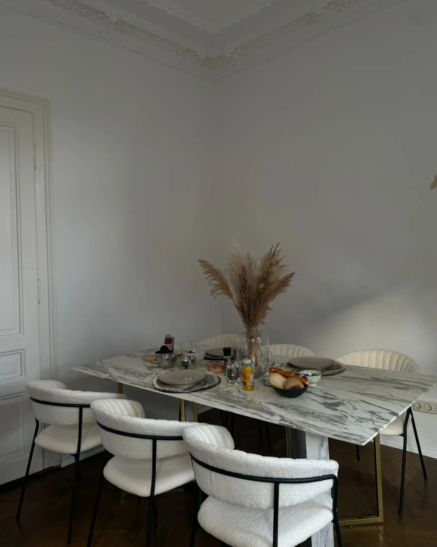 Set di 2 sedie da pranzo MARIPOSA Bouclé Bianco sporco