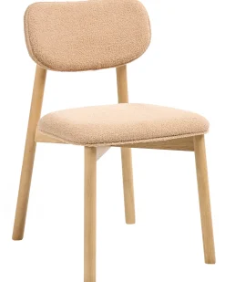 Set di 2 sedie da pranzo MILLS Bouclé Marrone chiaro/Beige