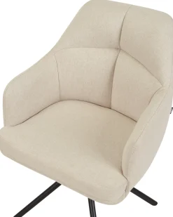 Set di 2 sedie da pranzo MIRA Tessuto Beige