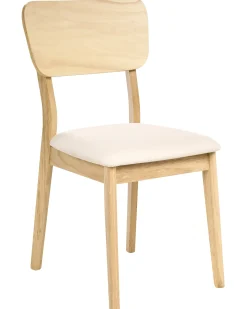 Set di 2 sedie da pranzo MINIER Legno Marrone chiaro/Beige