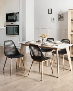 Set di 4 sedie da pranzo MONTELLO Nero