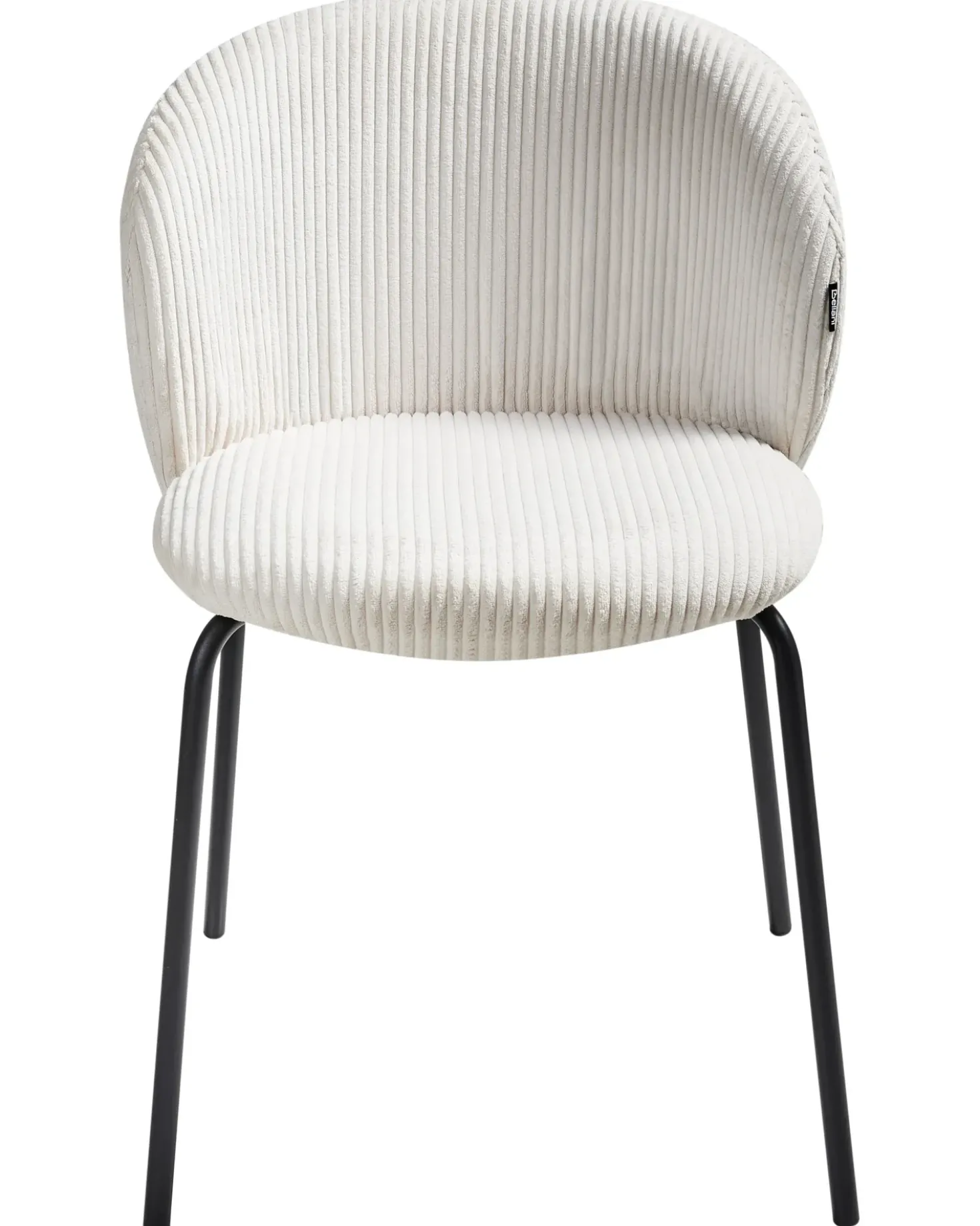 Set di 2 sedie da pranzo MILES Velluto a coste Bianco sporco