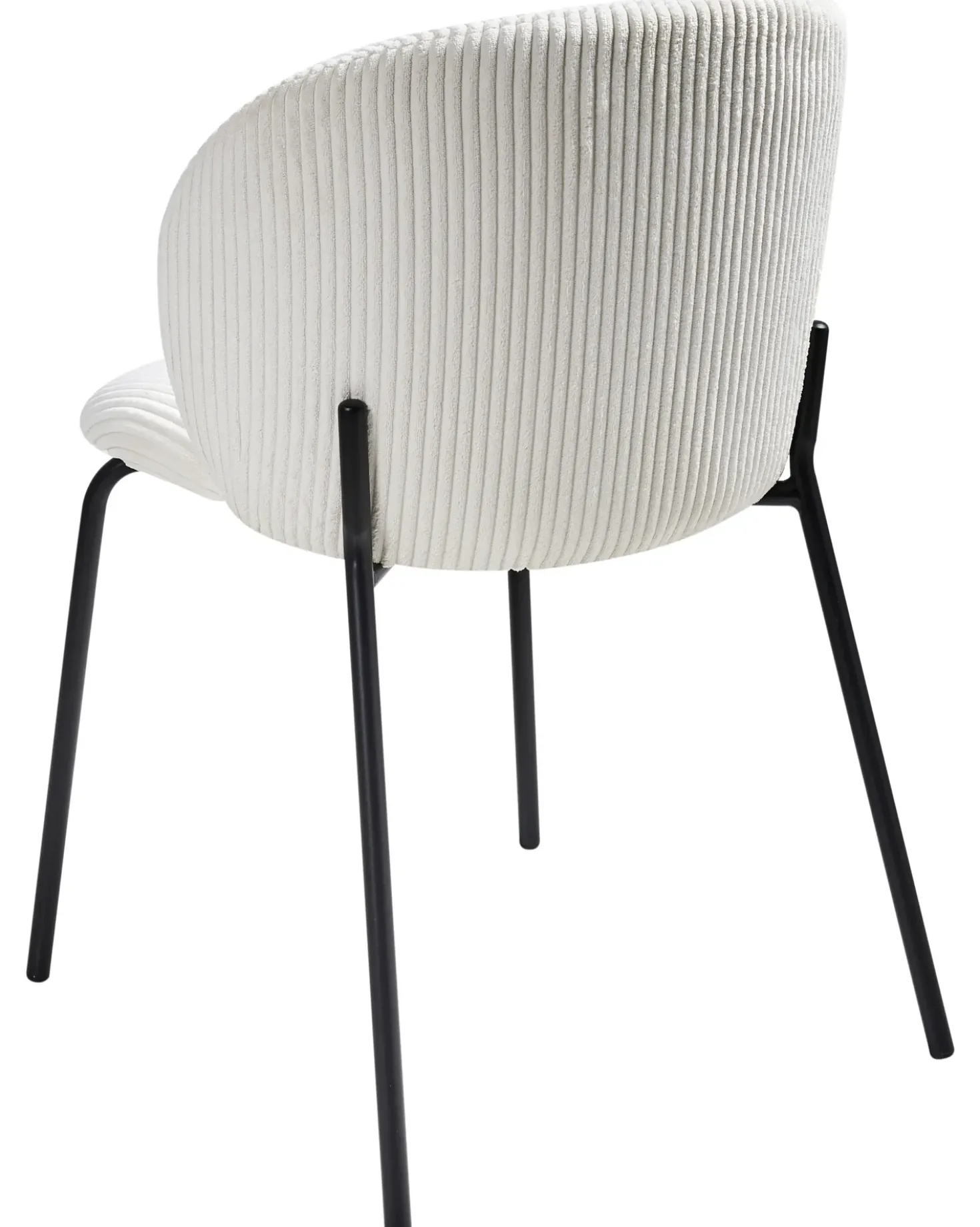 Set di 2 sedie da pranzo MILES Velluto a coste Bianco sporco