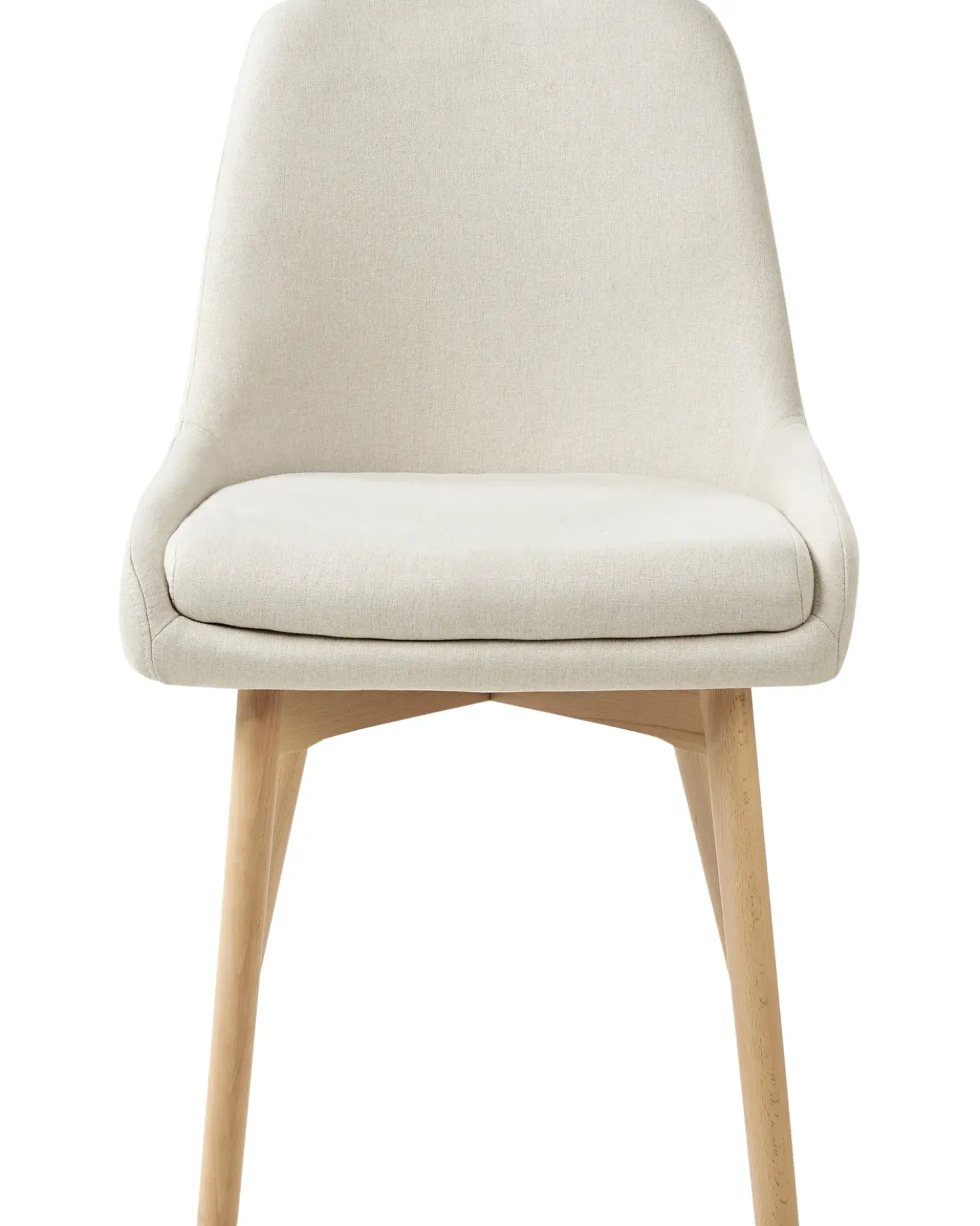 Set di 2 sedie da pranzo MELFORT Tessuto Bianco sporco