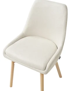 Set di 2 sedie da pranzo MELFORT Tessuto Bianco sporco