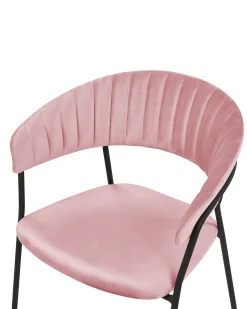 Set di 2 sedie da pranzo MARIPOSA Velluto Rosa