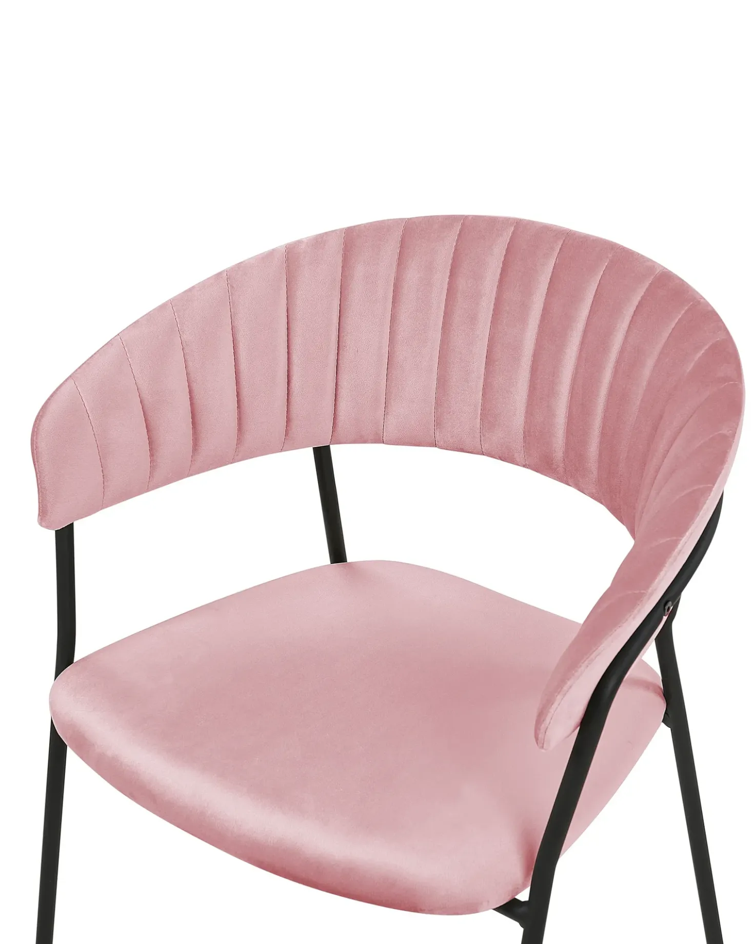 Set di 2 sedie da pranzo MARIPOSA Velluto Rosa