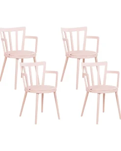 Set di 4 sedie da pranzo MORILL Rosa pastello