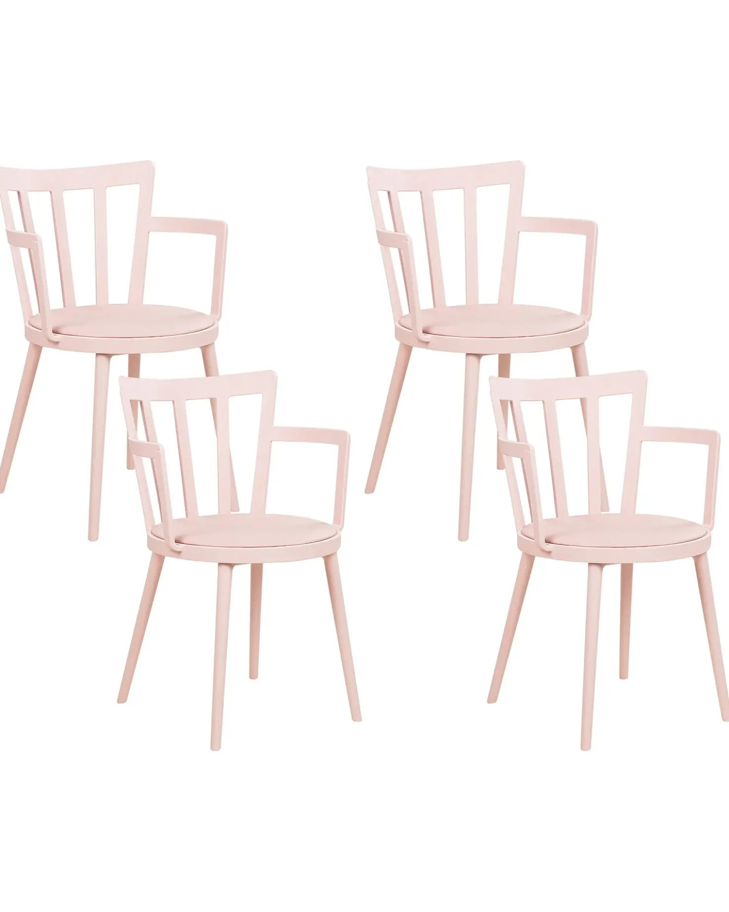 Set di 4 sedie da pranzo MORILL Rosa pastello