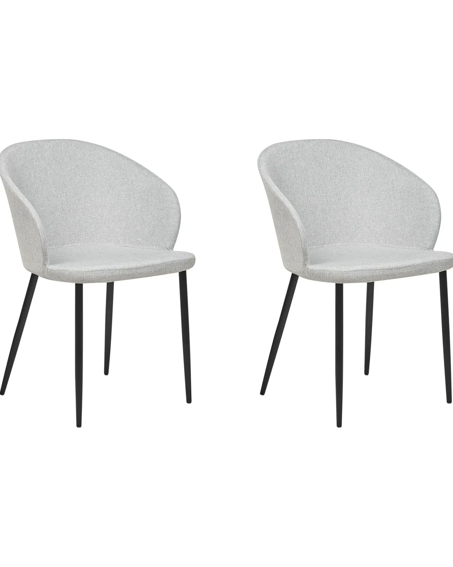 Set di 2 sedie da pranzo MASON Tessuto Grigio chiaro
