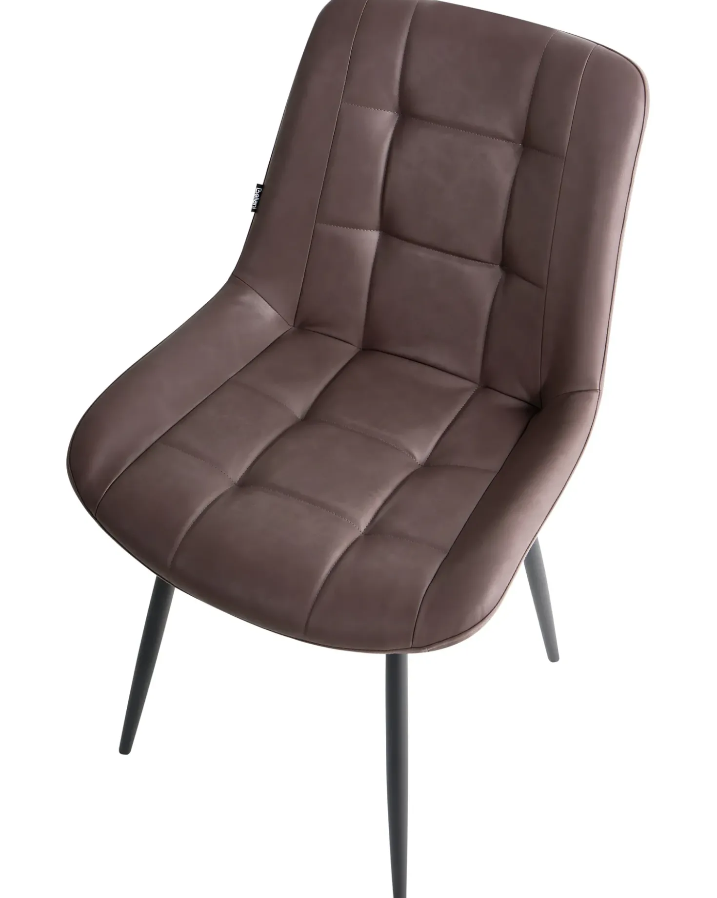 Set di 2 sedie da pranzo MELROSE II Pelle sintetica Marrone scuro