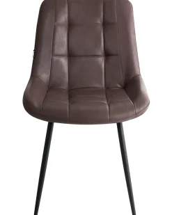 Set di 2 sedie da pranzo MELROSE II Pelle sintetica Marrone scuro