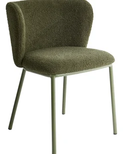 Set di 2 sedie da pranzo MINA II Bouclé Verde scuro